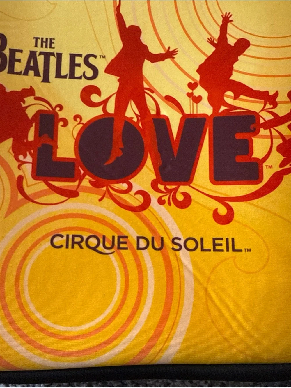The Beatles Love Cirque Du Soleil 9.5”x7.5” Padded Tablet Laptop Holder Zipper